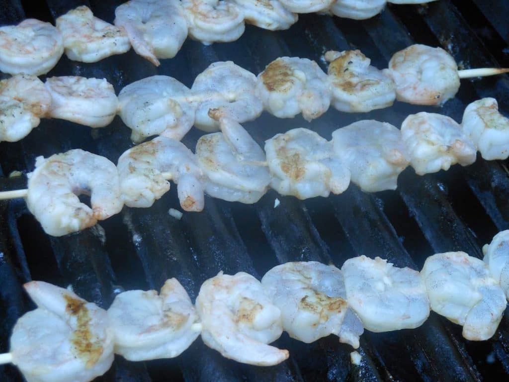 shrimp on the grill