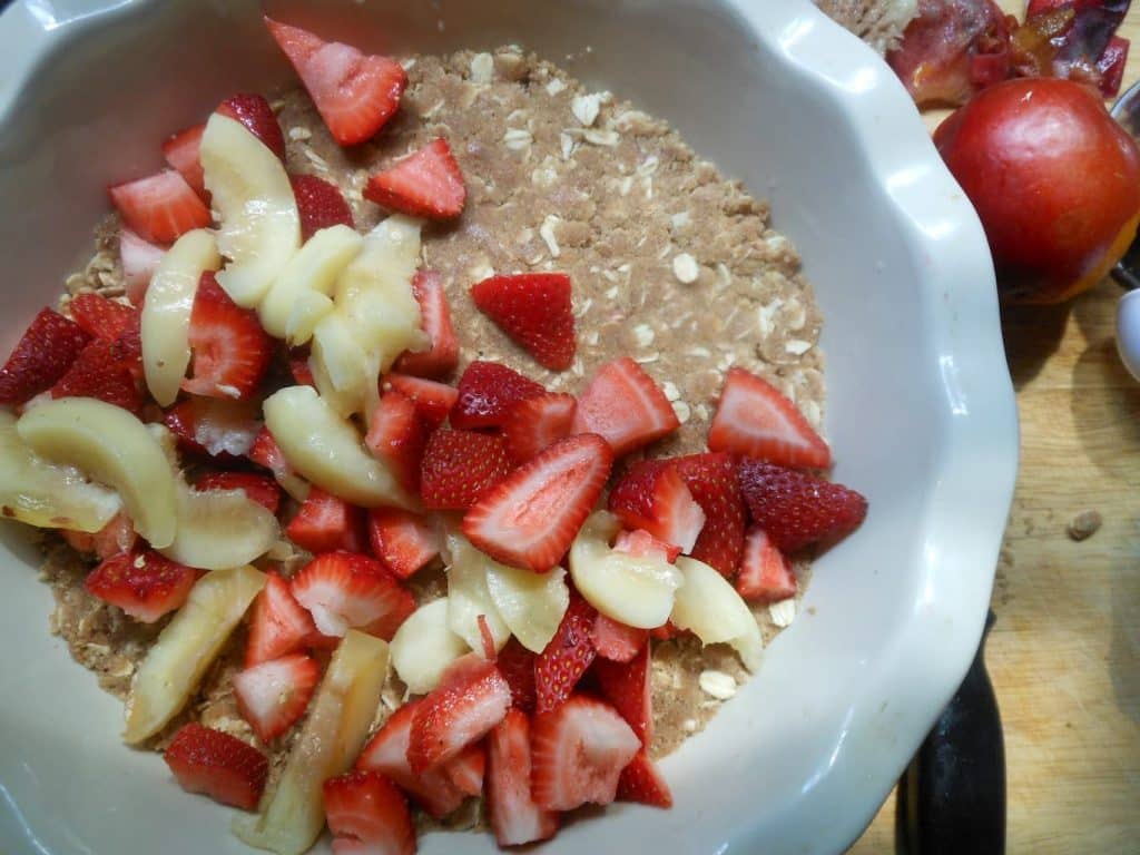 assembling the crumble