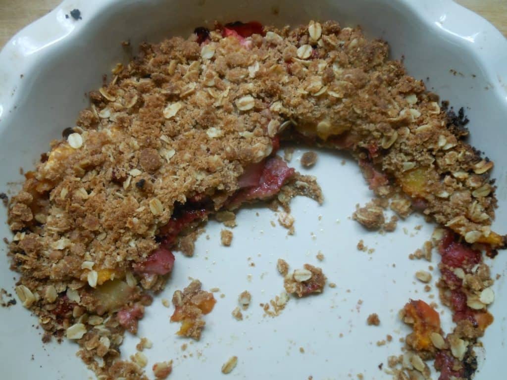 half-eaten crumble