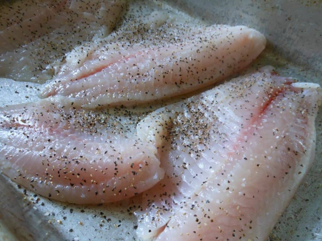 tilapia with salt and pepper