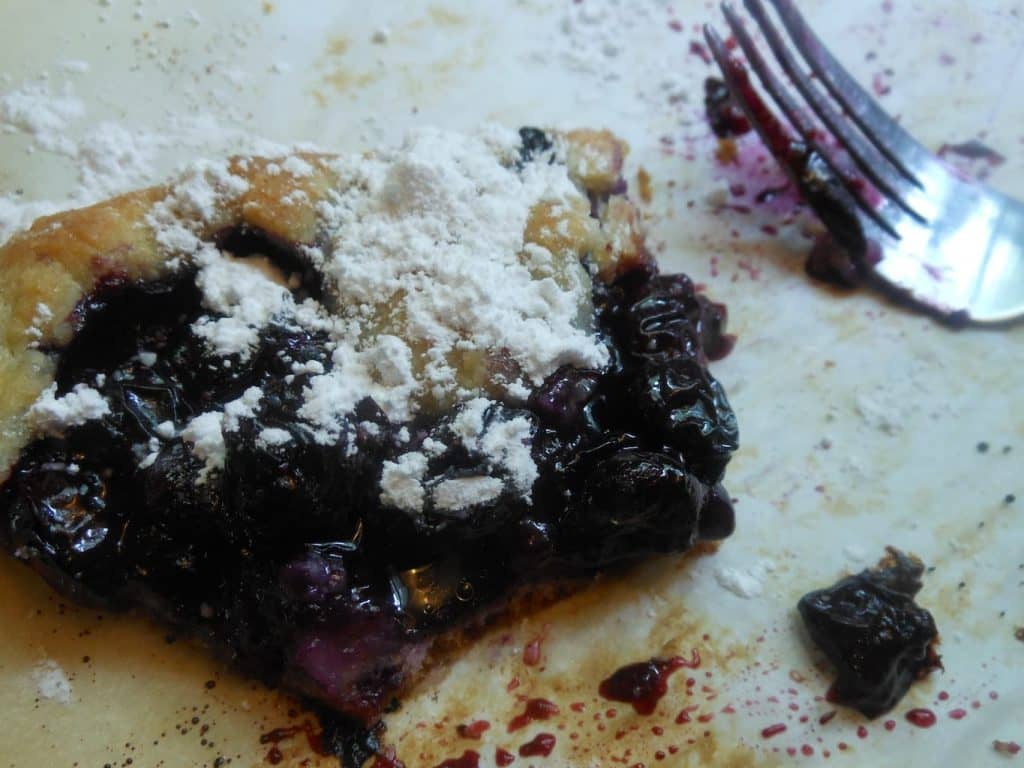 up close and personal with the rustic blueberry tart