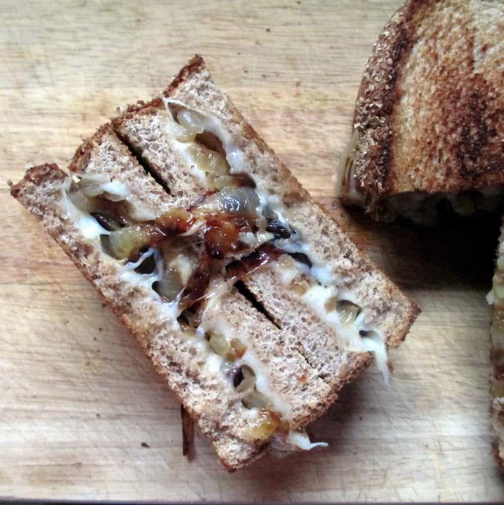 Caramelized Onion Grilled Cheese Sandwiches