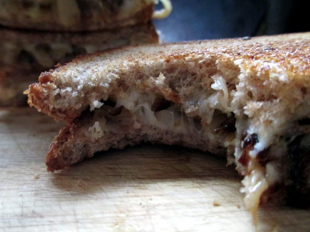 Caramelized Onion Grilled Cheese Sandwiches
