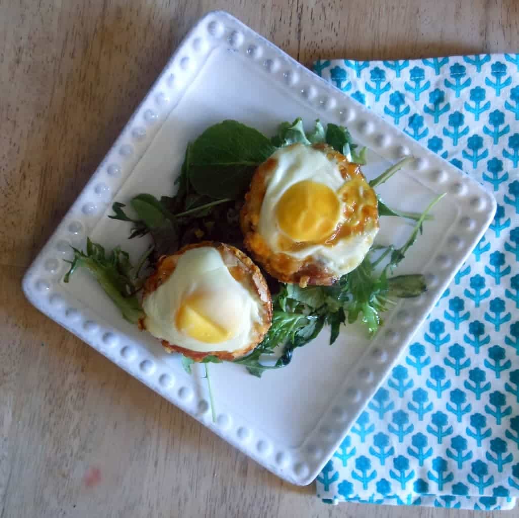 Prosciutto and Provolone Baked Egg Breakfast Sugar Dish Me