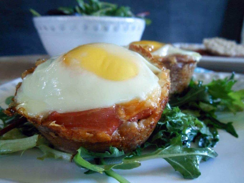 Prosciutto & Provolone Baked Egg Breakfast