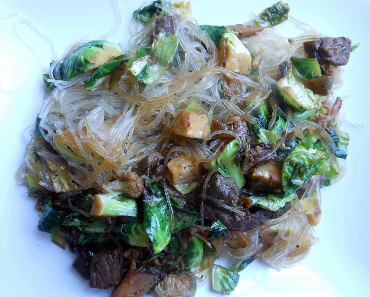 Beef and Brussels Sprouts Stir Fry - Sugar Dish Me