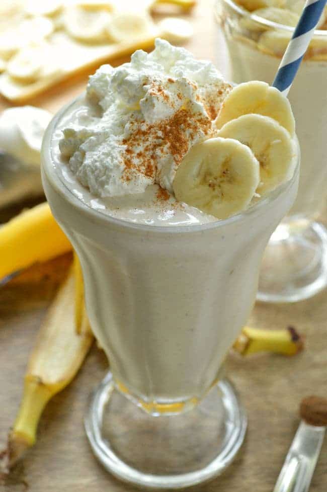 Bananas Foster Milkshakes - Sugar Dish Me