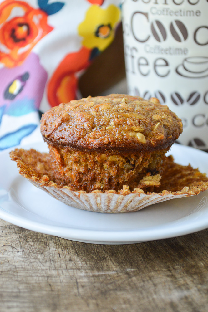 One Bowl Apple Carrot Muffins