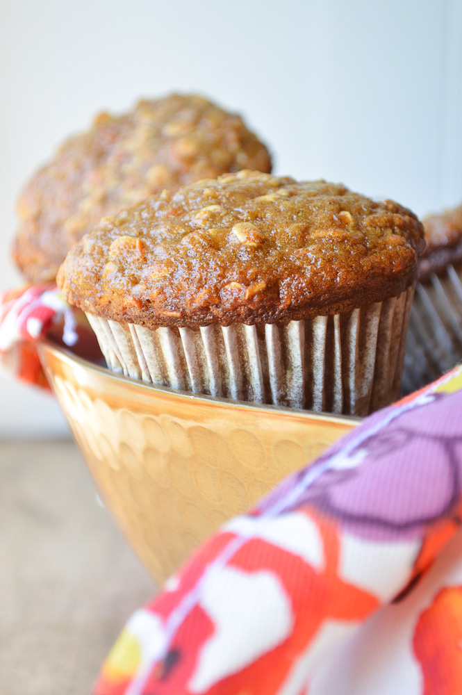 One Bowl Apple Carrot Muffins