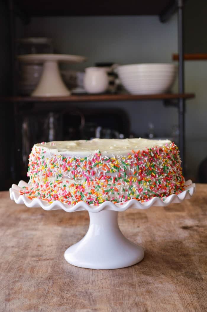 Citrus Cake with Sprinkles