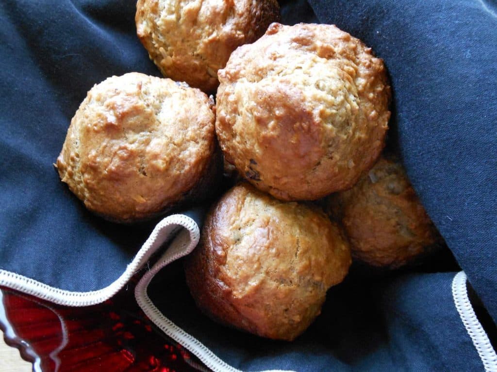 Cranberry Coconut Banana Oat Muffins