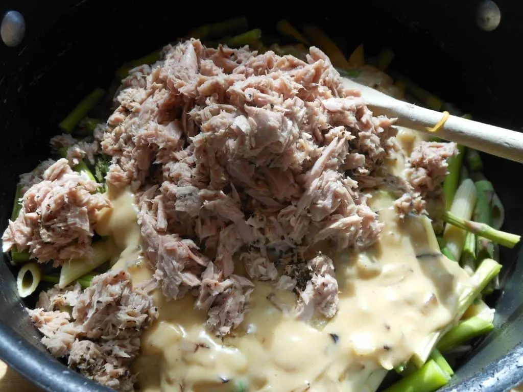 Tuna Noodle Asparagus Casserole