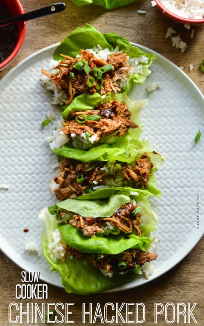 Slow Cooker Chinese Hacked Pork - Sugar Dish Me