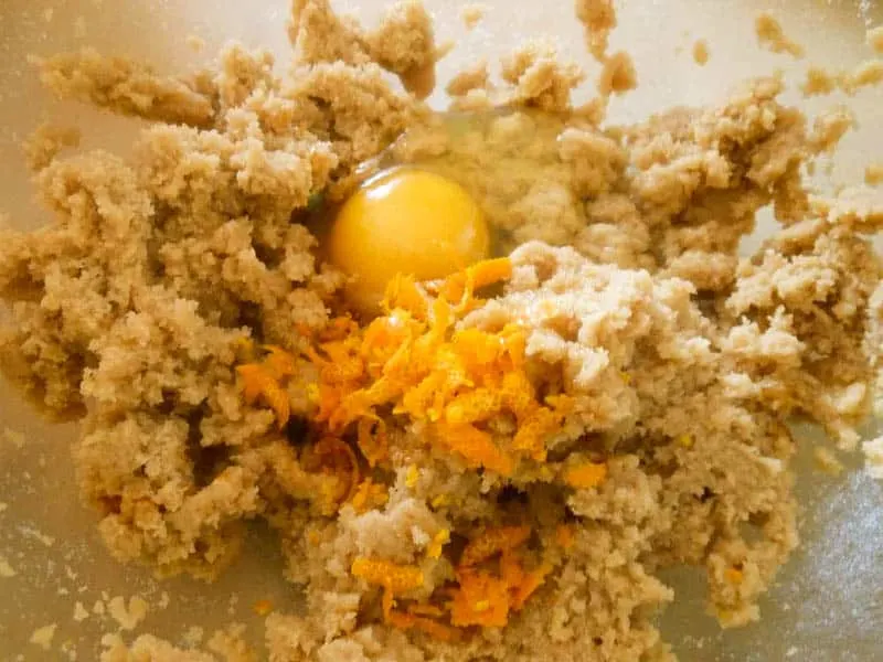 Making the orange-scented dough for Fresh Fig Newtons