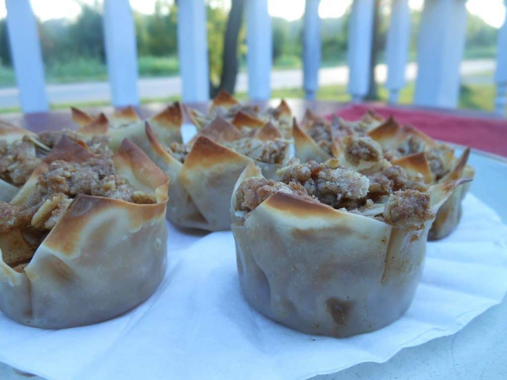 Mini Apple Pies with Wonton Wrappers