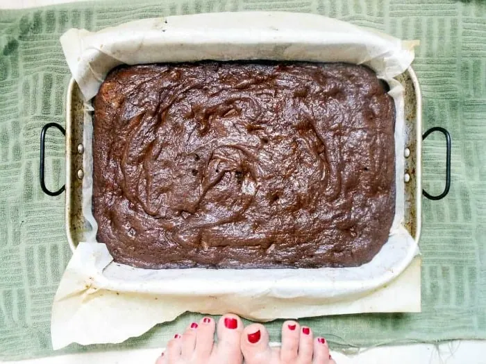 Pan of copycat Starbucks Double Fudge Brownies