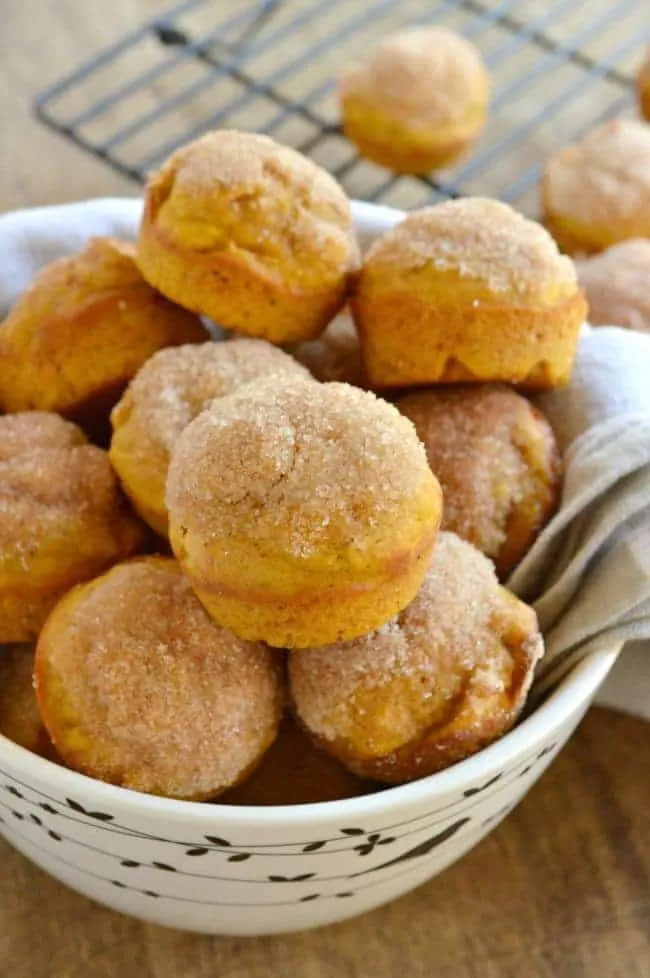 Pumpkin Donut Mini Muffins