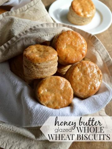 Honey Butter Glazed Whole Wheat Biscuits