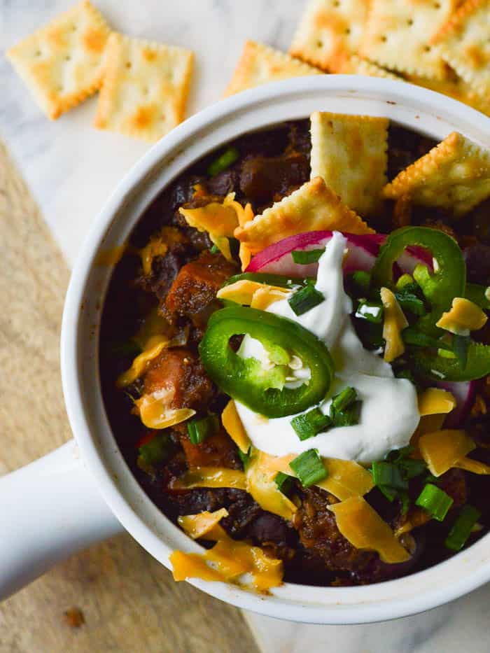 Vegetarian Chili with Sweet Potatoes and Black Beans
