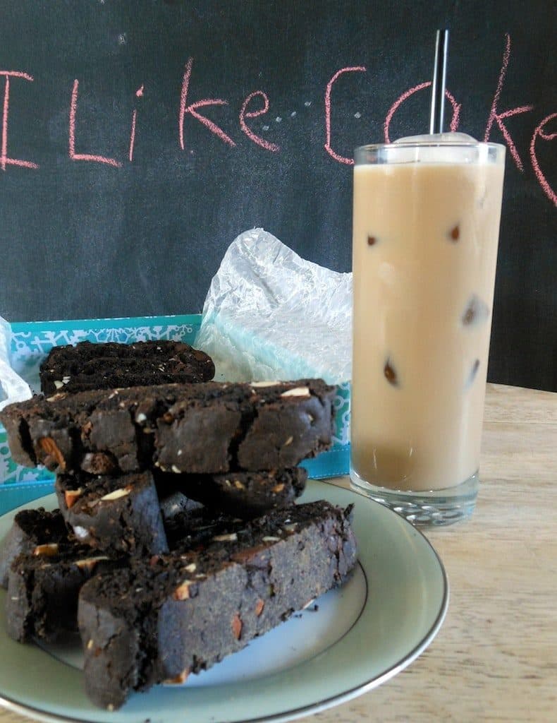 double chocolate almond biscotti