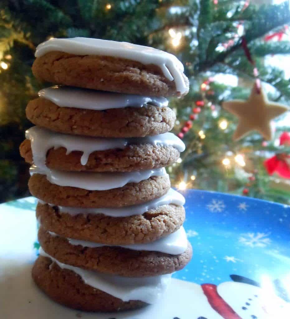 Chewy Ginger Cookies with Sweet Orange Glaze