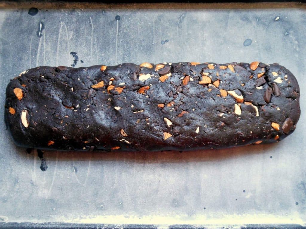 double chocolate almond biscotti