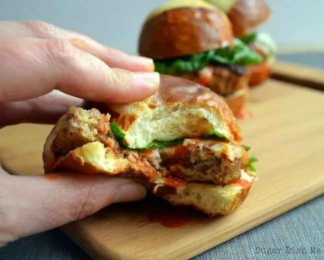 Turkey Burgers with Buffalo Sauce