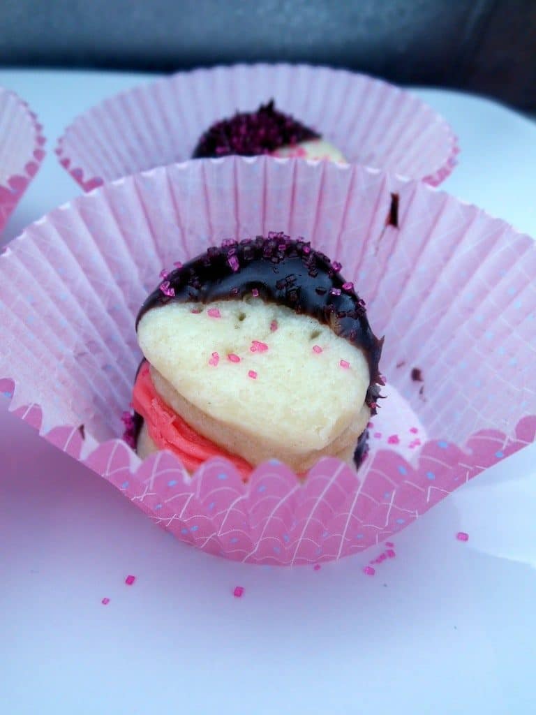 chocolate dipped butter cookies