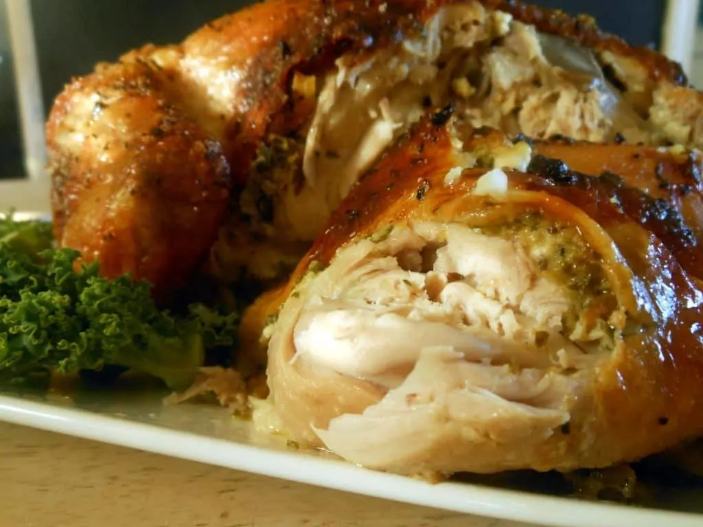 Spinach Dip Stuffed Chicken