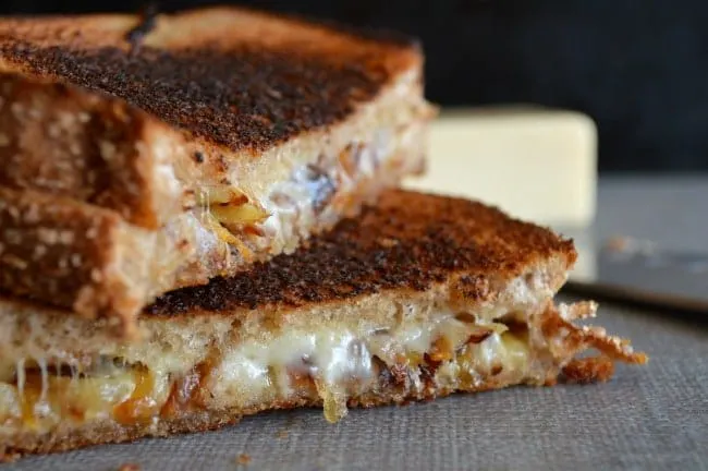 Caramelized Onion Grilled Cheese Sandwiches