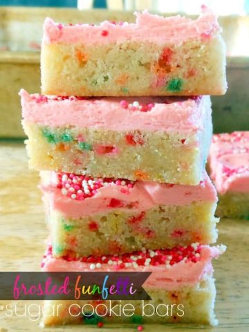 Frosted Funfetti Sugar Cookie Bars