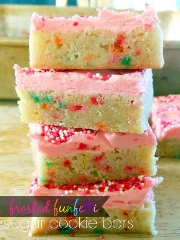 Frosted Funfetti Sugar Cookie Bars