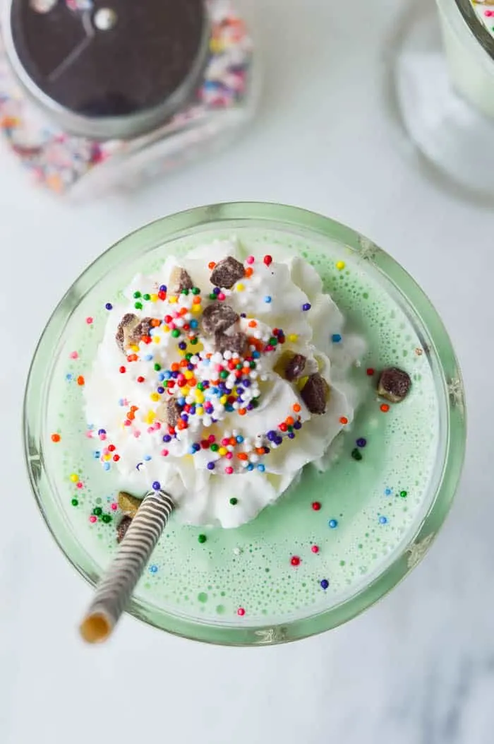 Boozy Shamrock Shake! The perfect way to celebrate St. Patrick's Day