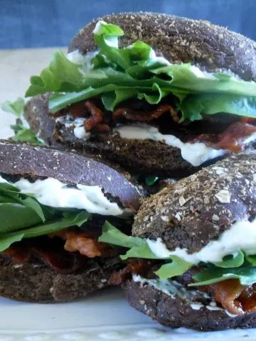 BLT Sliders with Cucumber Dill Sandwich Spread