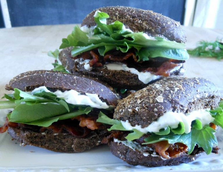 BLT Sliders with Cucumber Dill Sandwich Spread
