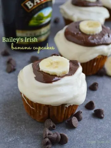 Bailey's Irish Banana Cupcakes