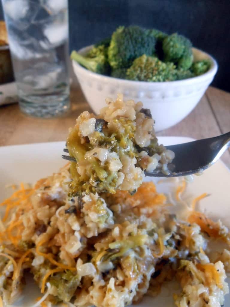 Lightened Up Broccoli Rice Casserole - Sugar Dish Me