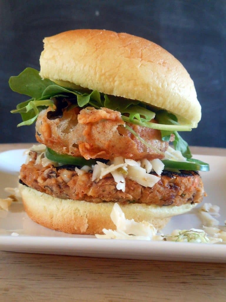 Hot Mess Black Eyed Pea Burger