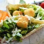 Caesar Salad Pitas with Light Caesar Dressing