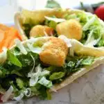 Caesar Salad Pitas with Light Caesar Dressing