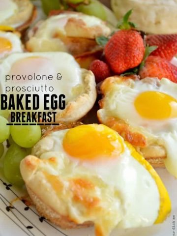 Prosciutto and Provolone Baked Egg Breakfast