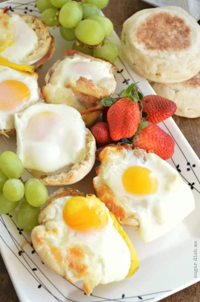 Prosciutto and Provolone Baked Egg Breakfast Sugar Dish Me