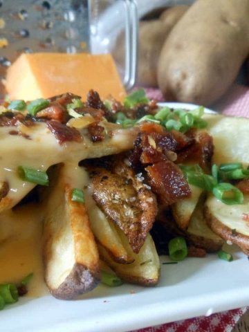 Lightened Up Loaded Bacon Cheese Fries