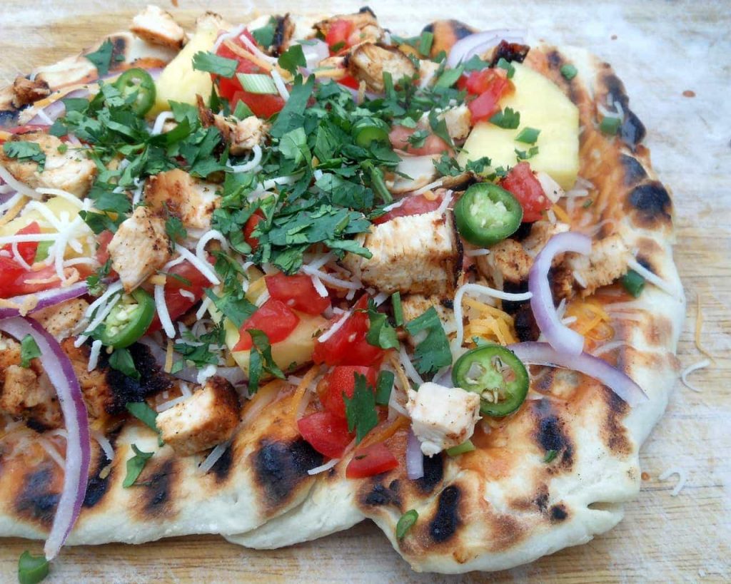 Grilled BBQ Chicken Pizza