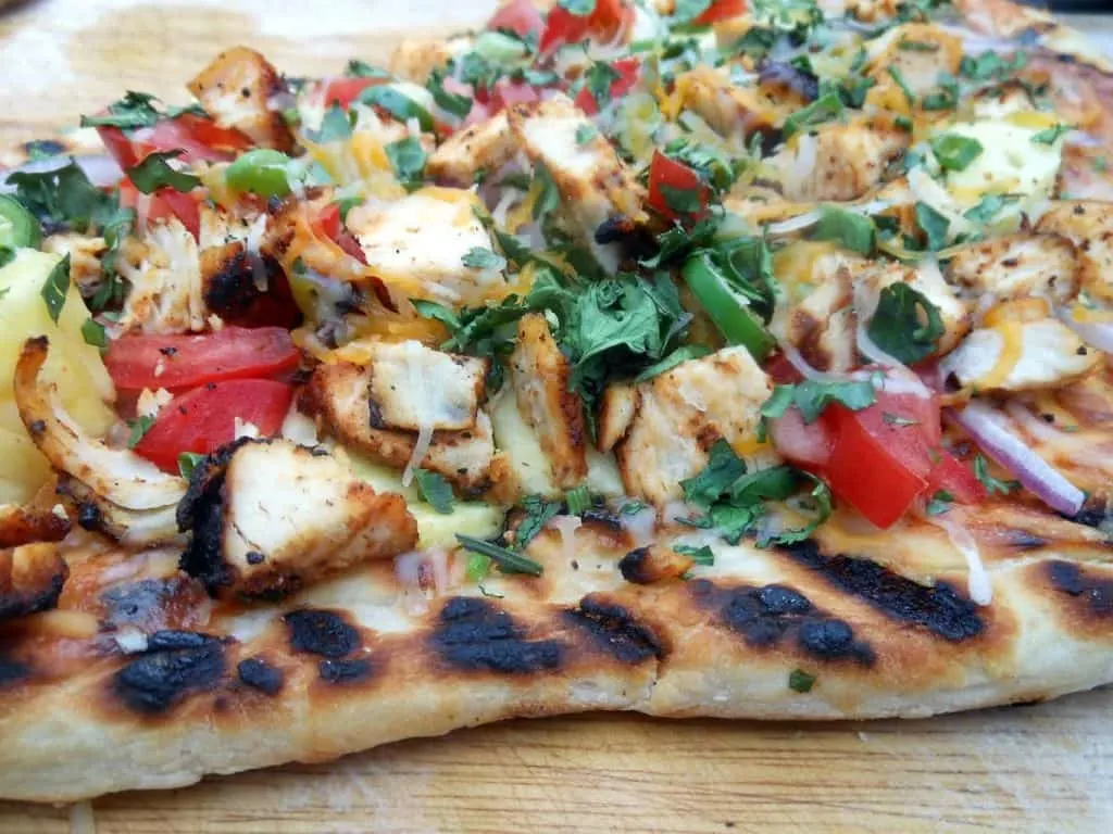 Grilled BBQ Chicken Pizza