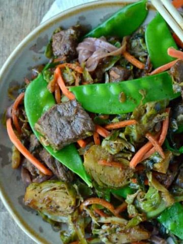 Beef and Brussels Sprouts Stir Fry