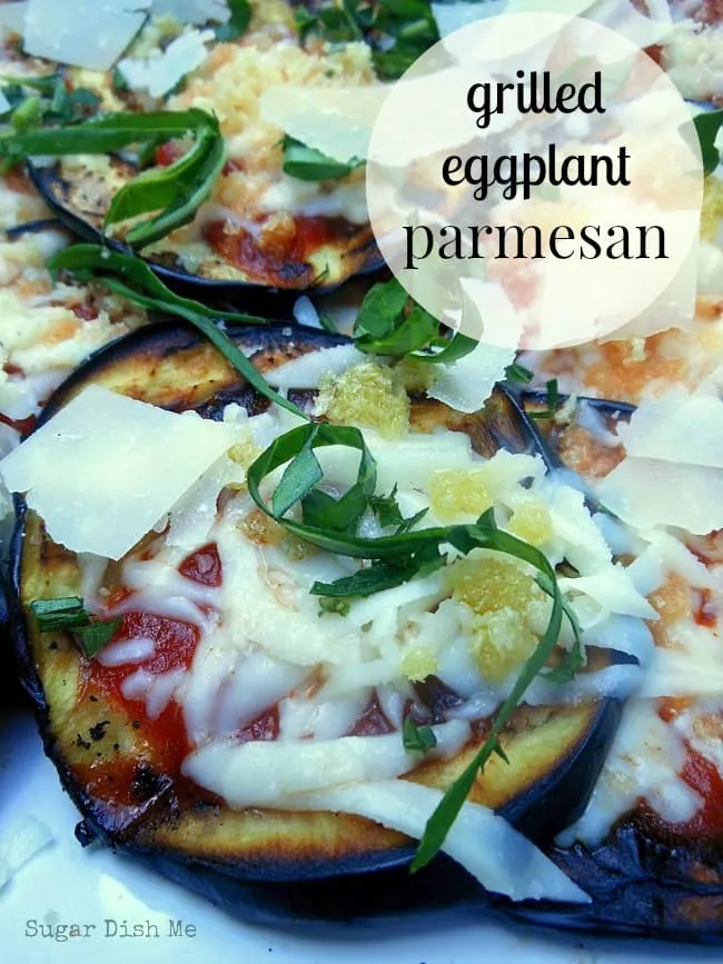 Grilled Eggplant Parmesan on www.sugardishme.com