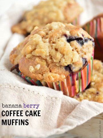 Banana Berry Coffee Cake Muffins