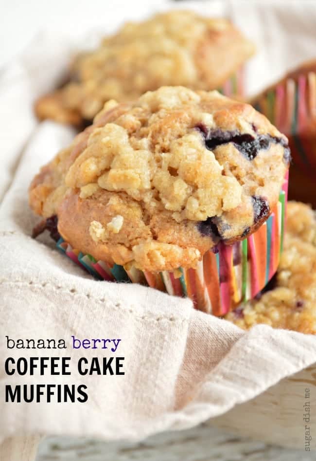 banana berry coffee cake muffins