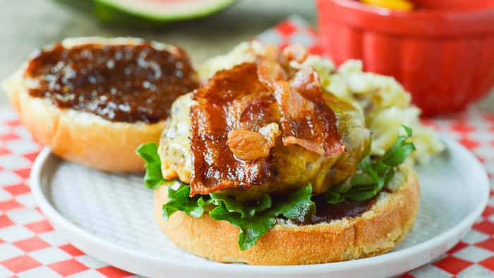 Crispy Bacon on a cheeseburger